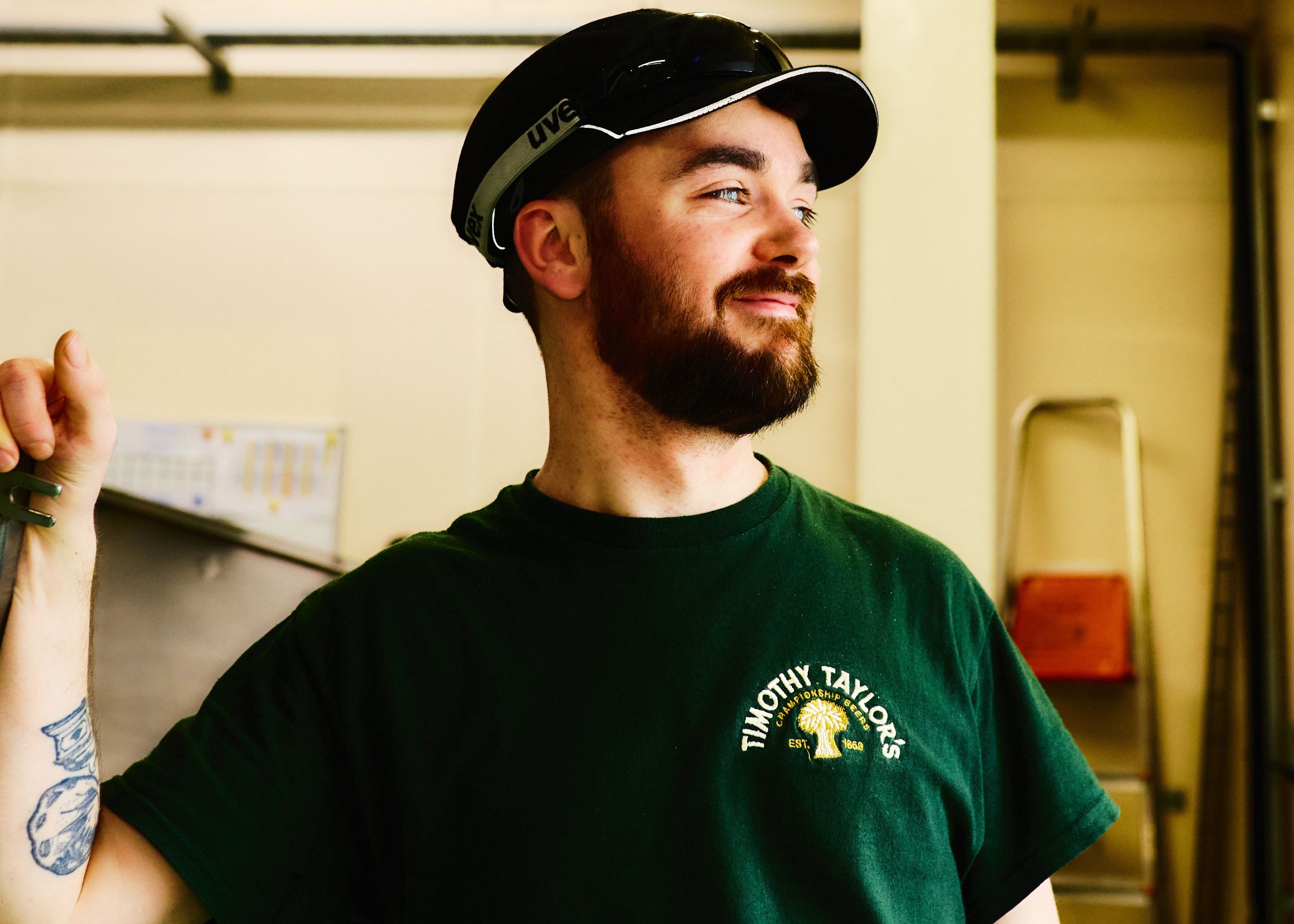 Timothy Taylor's hard-working brewery team.